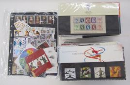 GB: With decimal face value £400+, box of QEII decimal commemorative stamps, se-tenant, mini-