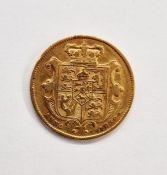 William IV (1830-1837), Sovereign, 1832, second bare head right, nose to second I in BRITANNIAR,