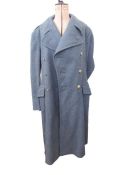 Royal Air Force great coat, battle dress tunic and blue blazer.