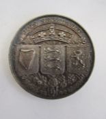 Ulster Unionist Convention Silver Medal, 1892 made by Gibsons & Co. Ltd (Belfast), with a standing