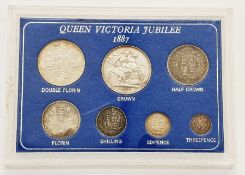Victoria (1837-1901), Jubilee Set 1887 (7) Crown to Maundy 3d housed in plastic container, various