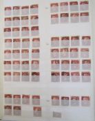 GB: Victorian line-engraved used perforate 1d red plate number collection in black album, from Plate