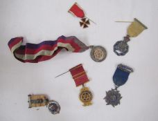 Quantity of masonic regalia including six masonic jewels.