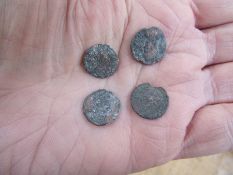 A large group of Roman bronze coins from late 3rd century, Doprondis Asses etc, majority low grade