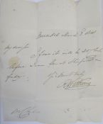 GB: Penny black entire dated March 3, 1841; stamp 4 margin, black Maltese cross, and ‘O’ flaw.