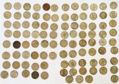 Sixpences, Pre 47, £1.55 face value, nickel sixpences, £1.15