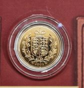 Elizabeth II (1952-2022). 'Golden Jubilee' Brilliant Uncirculated Sovereign, 2002, Llantrisant, by