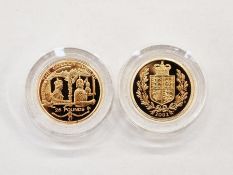 Elizabeth II (1952-2022). Two Coin Set, 'Golden Jubilee' Proof Sovereign, 2002, Llantrisant, by