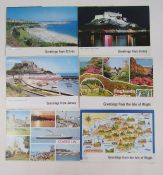 Large quantity of GB and overseas postcards and souvenir photographs (4 boxes).