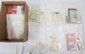 Canada: Box of Queen Elizabeth II issues to 1998 on leaves, in packets, folders and sets with some