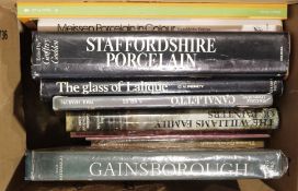 Two boxes of assorted art and antiques related books including Jeffery Godden, Staffordshire