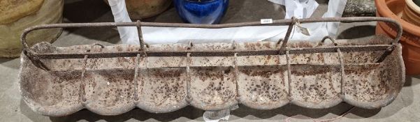 Vintage cast iron feeding trough - 129cms long