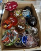 Quantity of glass paperweights