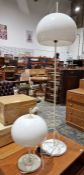 Retro style standard lamp and matching table lamp (2) Condition ReportBoth shades need a good