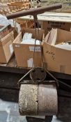 Vintage iron crete garden roller