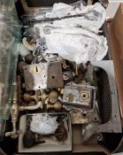 Quantity of vintage locks and door handles (1 box)