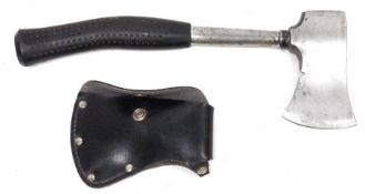 Steel axe, the blade with fibre folding cover, 34cm long