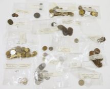 Large quantity of various world coins (1 box)