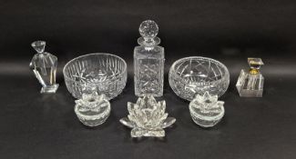 Two contemporary scent bottles and stoppers by Julien MacDonald and other items, including: a cut