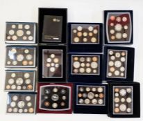 Elizabeth II (1952-2022). Proof Sets (12) Set Dates; 1996, 1997, 1998, 1999, 2000, 2002, 2004, 2005,