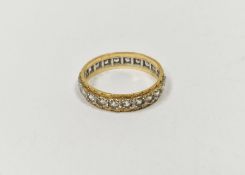 18ct gold and white stone full eternity ring