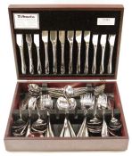 Amefa Cuba pattern canteen of cutlery, twelve person set, in original fitted canteen