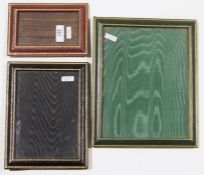 Three Asprey gilt tooled leather photograph frames, variously red, black and green (3)