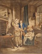 Two coloured engravings by Johannes Visscher after the paintings by Nicolas Pieterszoon Berchem (