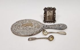Pair of early Victorian silver salt spoons, each hallmarked London 1838 by Benjamin Smith III,