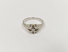14ct gold and diamond ring set single solitaire diamond in raised claw settingCondition Reportthe