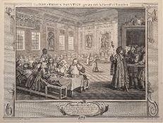 After William Hogarth (1697-1764)  Set of six engravings from the series Industry and Idleness