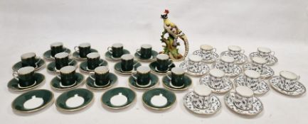 Hammersley & Co black and white bamboo pattern part coffee-service and a Simpsons Potters China