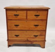 Edwardian pine chest of drawers, having two short over two long drawers, measuring approx. 87cm high