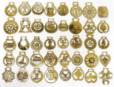 Large quantity of Georgian and later horse brasses (1 box) Condition Report