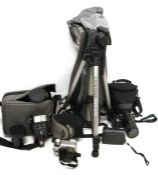 Quantity of cameras and associated equipment to include Olympus Camedia C-720 ultra zoom digital