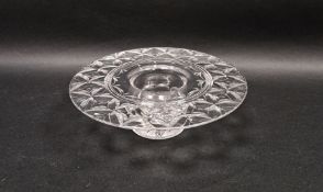 Stuart & Sons cut-glass posy bowl by Ludwig Kny, circa 1930s, etched marks and signature to base,