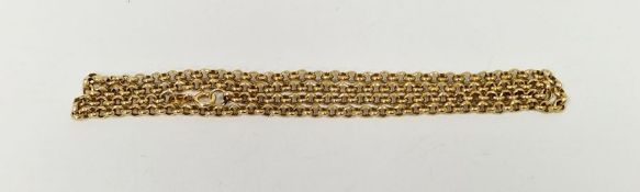 9ct gold belcher link chain necklace, 9.1g approx. 17.5 insCondition Reportit measures 17.5 ins