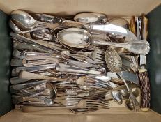 Assorted stainless steel flat ware marked C B & S , Sheffield, Elkington silver plate flatware