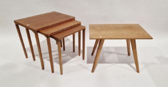 Mid century teak nest of three tables by E.W. Bach for Mobelfabrikken Toften, Denmark. H. 49.5cm x