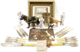 Assorted ceramics, silver and collectables, including three late 19th century Continental