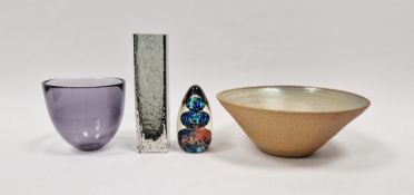 Whitefriars Nailhead pewter colourway square section vase designed by Geoffrey Baxter, an Orrefors