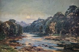 B McCreadie (20th/21st Century) Two acrylics on canvas  Wooded river scenes, each signed lower