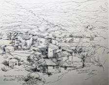 Alan Cotton (b.1936) Ink drawing 