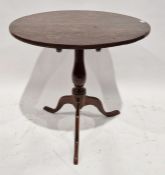 19th century mahogany tripod table , 71 cms h. 76 cms diameter