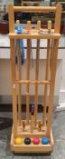 Childrens painted croquet set