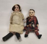 Armand Marseille (German) bisque head doll, early 20th century, impressed 1894/AM DEP, no.910,