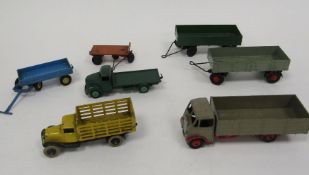 Dinky Toys diecast model cars to include No.25f yellow Market Garden Wagon, No.422 green Fordson