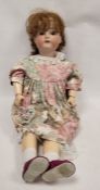 Large Kammer & Reinhardt, Simon & Halbig bisque head doll, early 20th century, impressed K*R mark