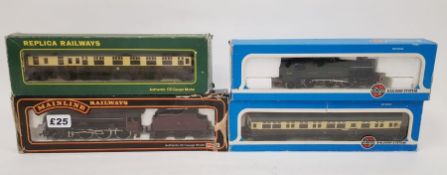 Two boxed 00 gauge locomotives to include Airfix 54150-1 Prairie Tank Locomotive 2-6-2 (G.W.R. Green