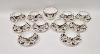 Royal Worcester part tea service, circa 1900, printed green marks, pattern no.6243, printed and